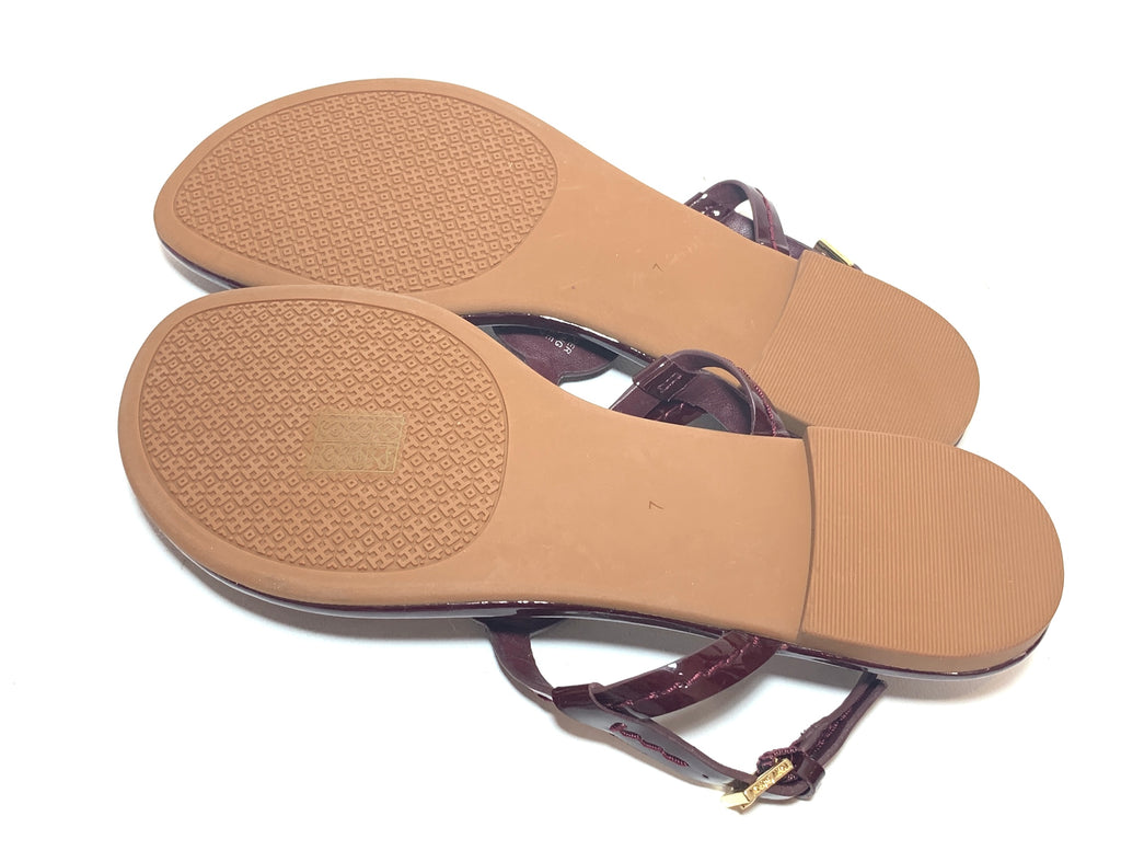 Tory Burch Dillan Patent Leather Flat Sandal