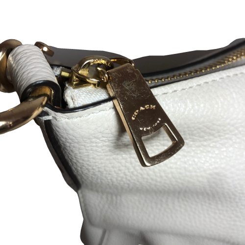 Coach White Pebbled Leather Shoulder Bag | Pre Loved |