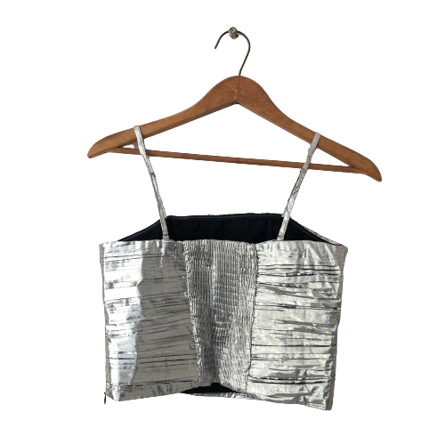 ZARA Silver Crop Top | Like New |