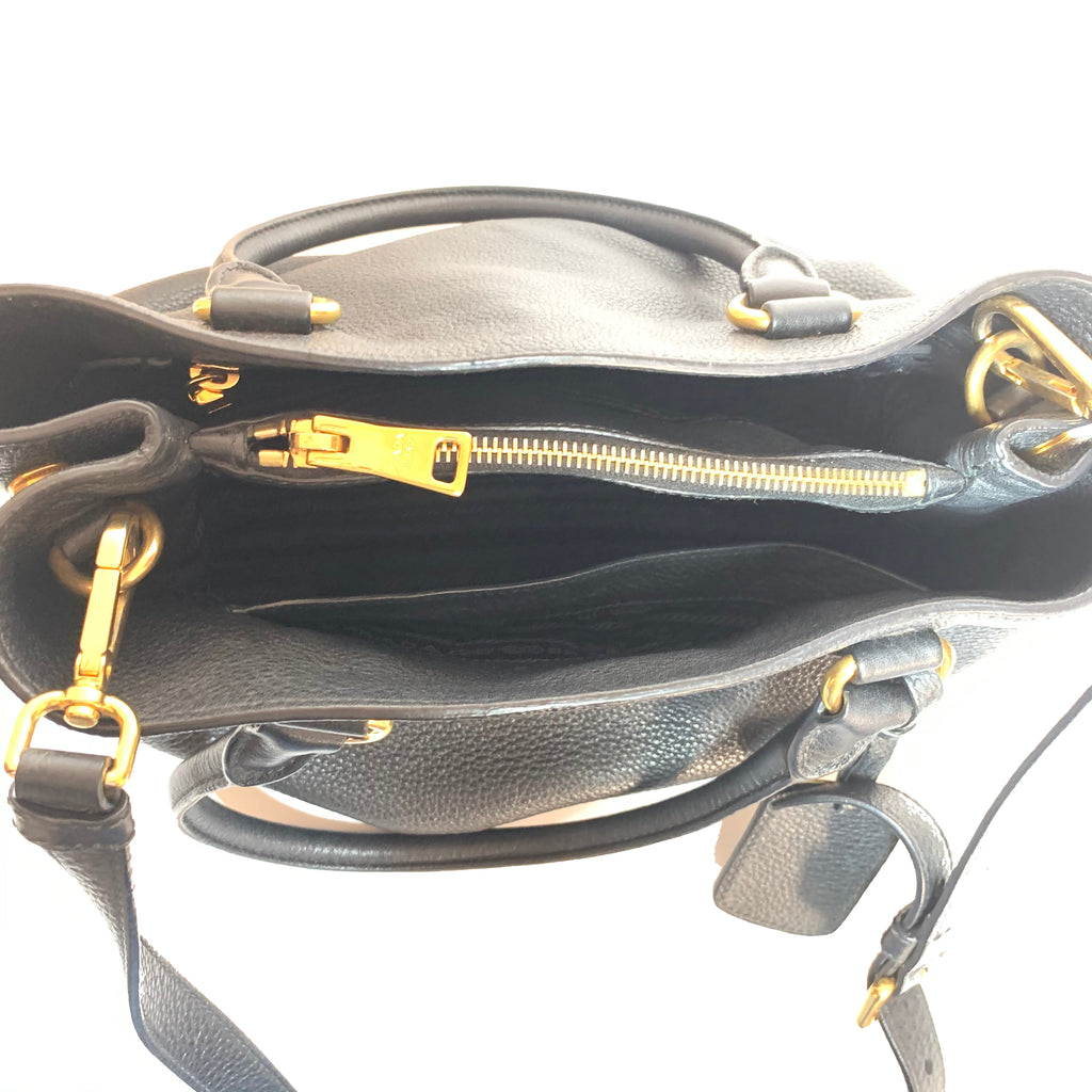 Prada Black Pebbled Leather Satchel | Gently Used | | Secret Stash