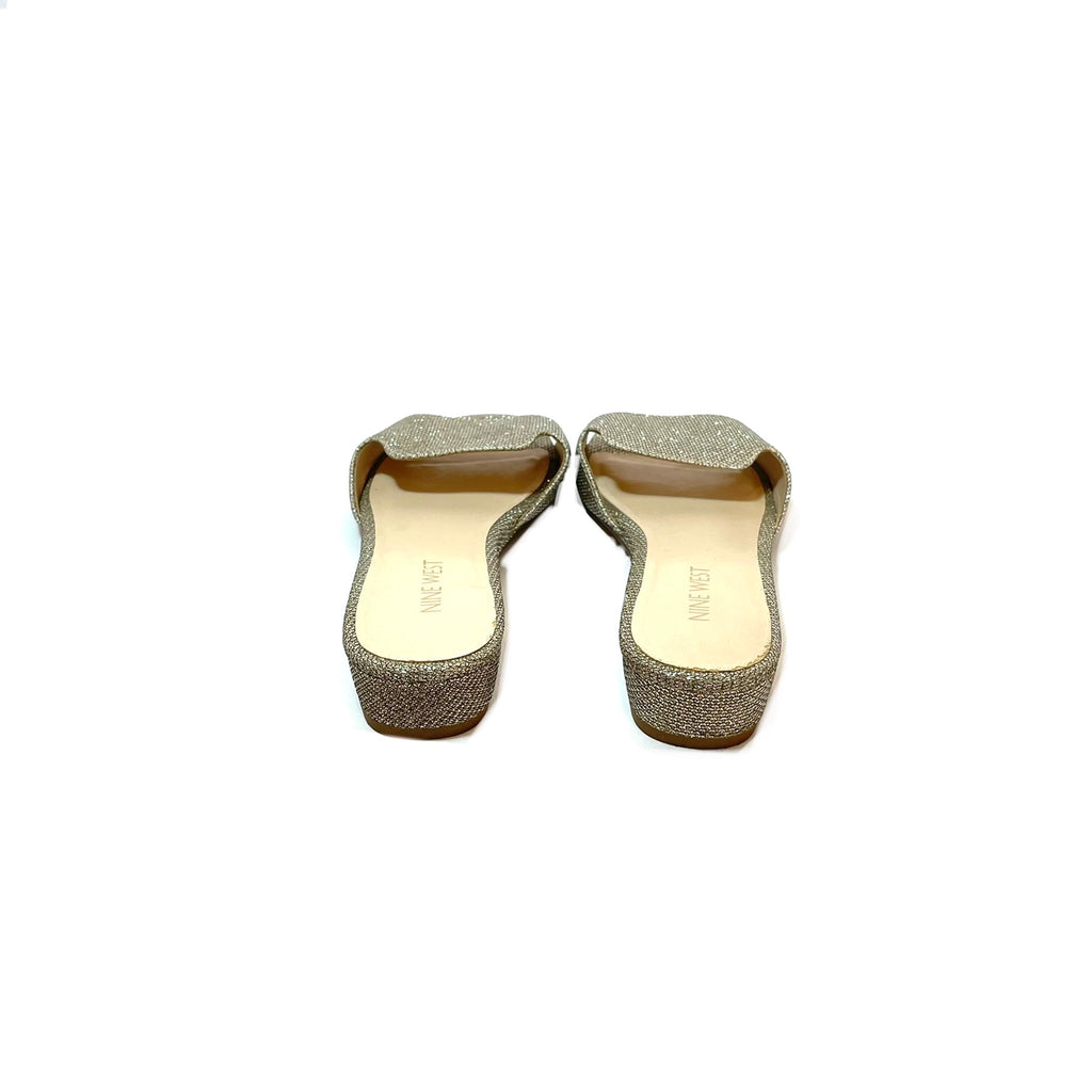 Nine West Gold Glitter Mini Wedge Sandals | Gently Used | | Secret Stash