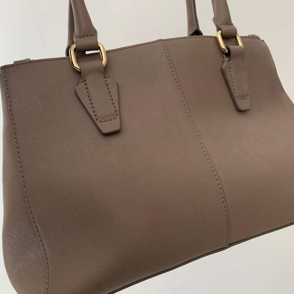 DKNY Taupe Leather Tote | Pre Loved |