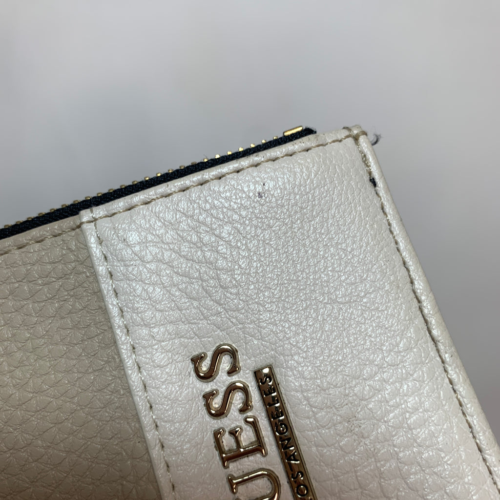 Guess Beige & White Long Wallet | Pre Loved |