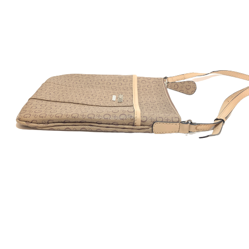 Guess Beige Monogram Crossbody Bag | Gently Used |