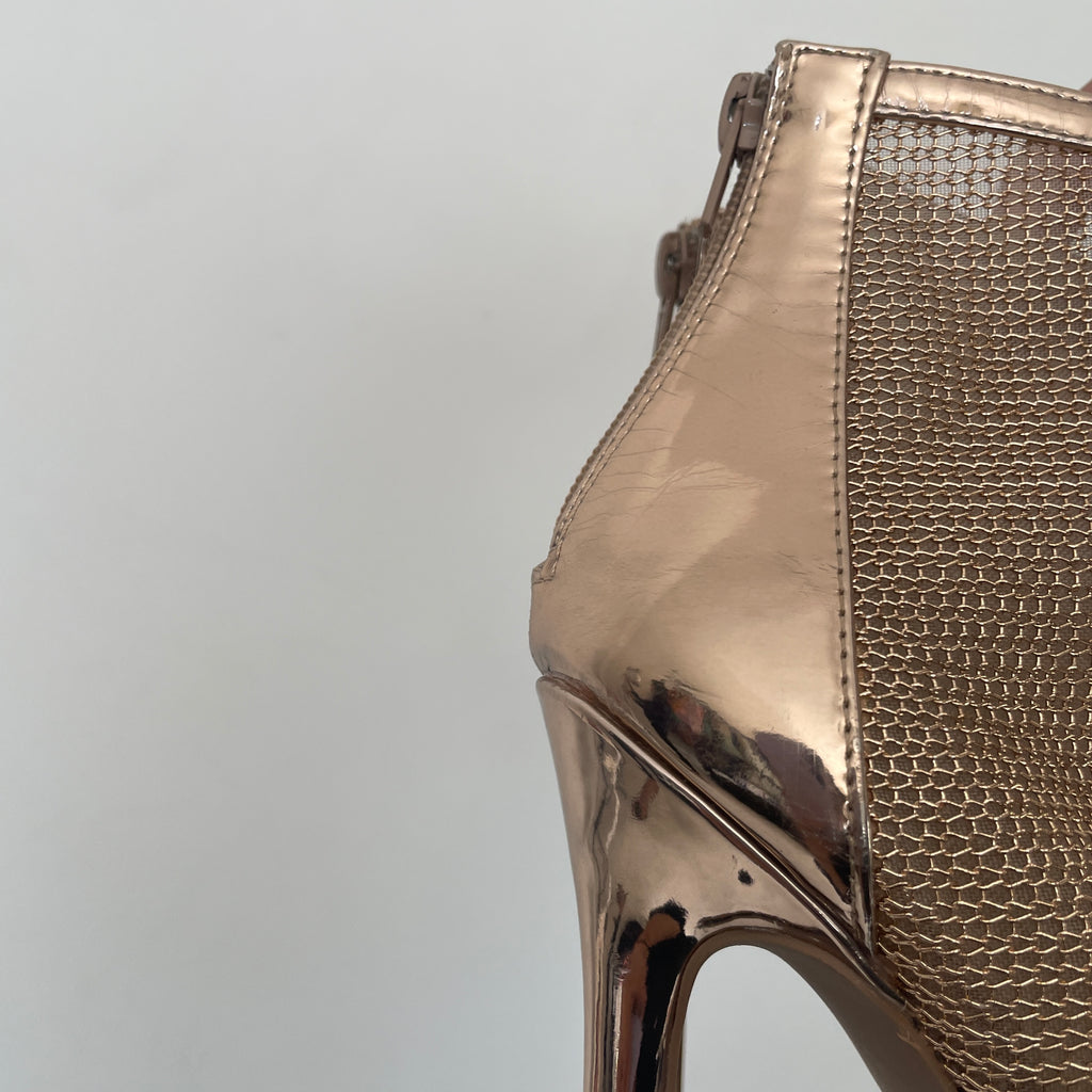 Gold hotsell bootie heels