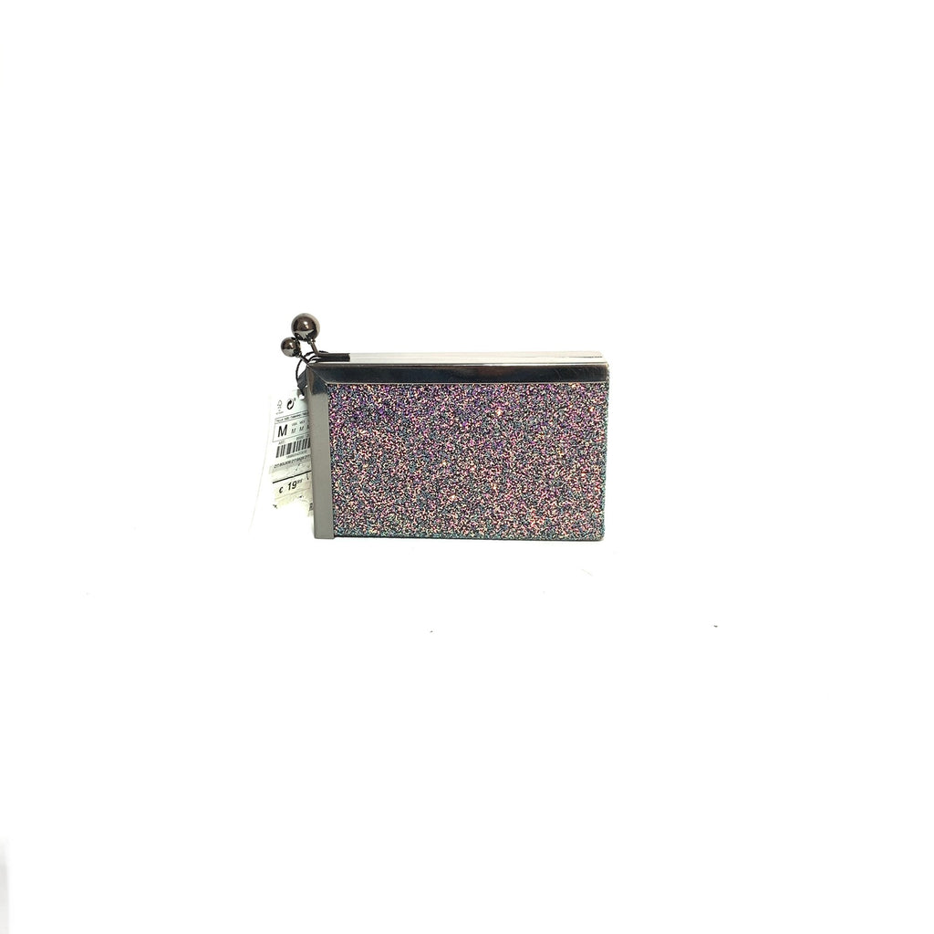 ZARA Glitter Box Clutch | Brand New |