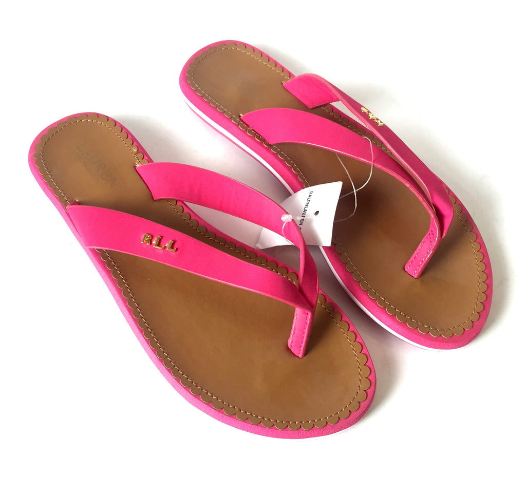 Ralph Lauren Pink Flip Flops | Brand New |
