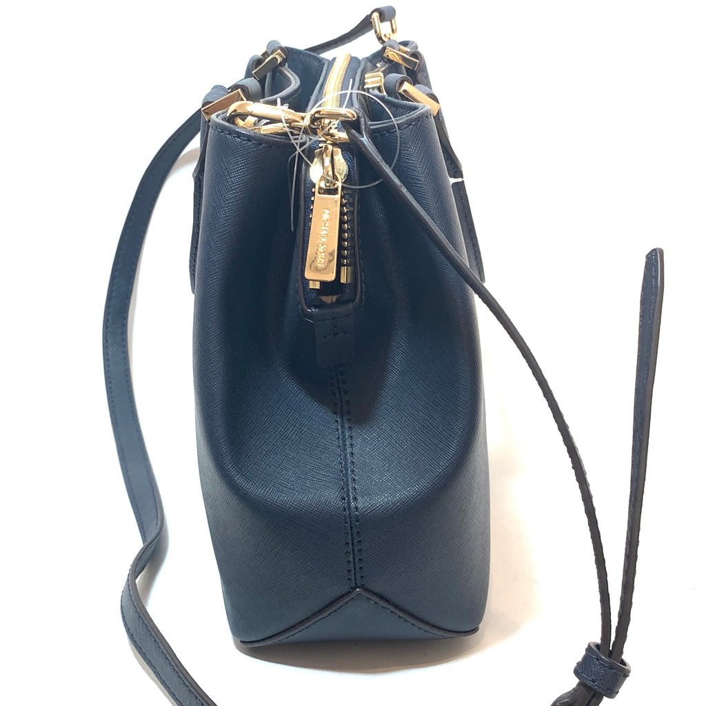 Michael Kors Florence Navy Leather Satchel | Brand New |