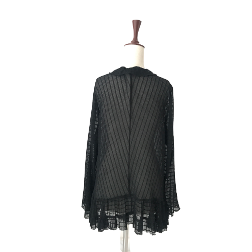 ZARA Black Sheer Frill Blouse | Gently Used |