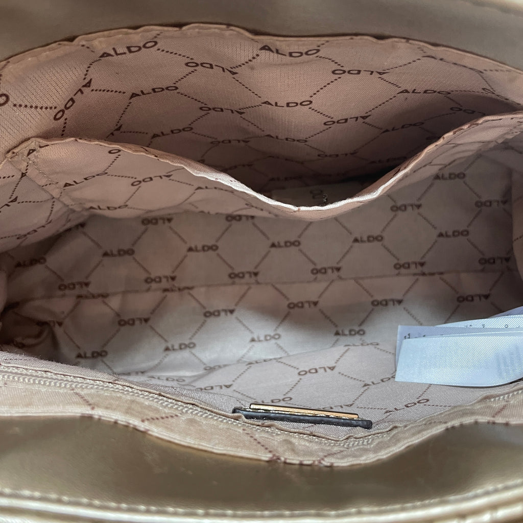 ALDO Gold Textured Shoulder Bag | Gently Used |