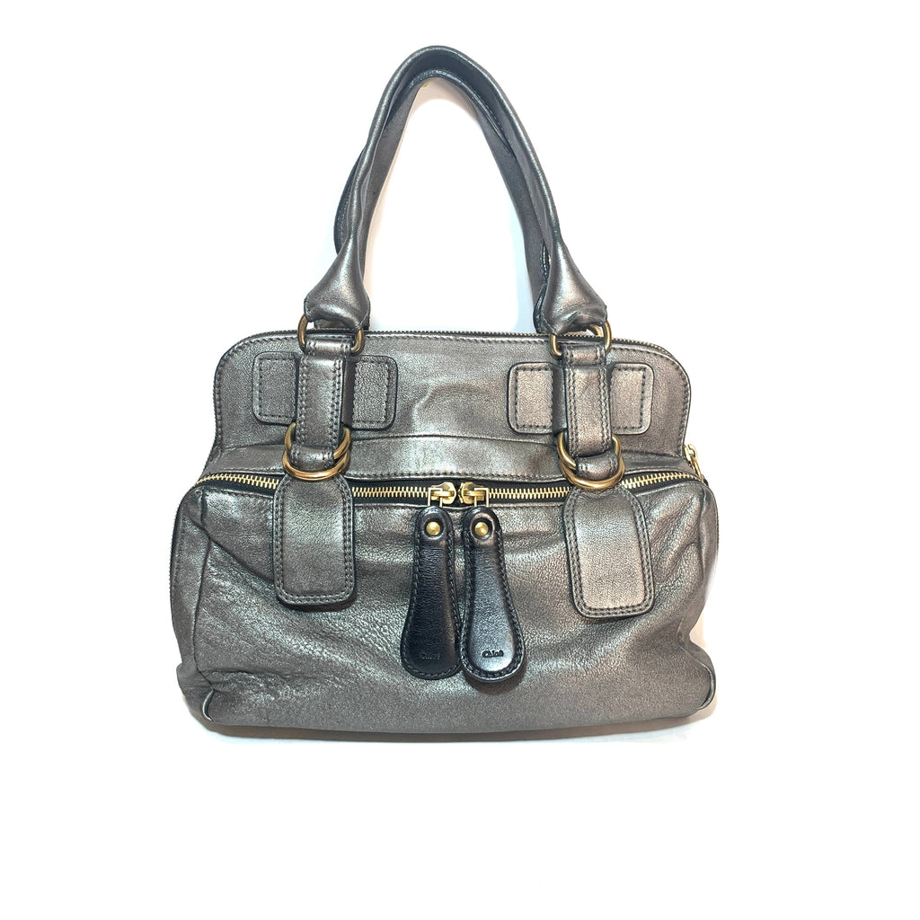 Chloe Silver Leather Tote | Pre Loved |