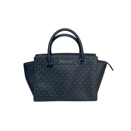 Michael Kors Monogram Blue Satchel | Gently Used |