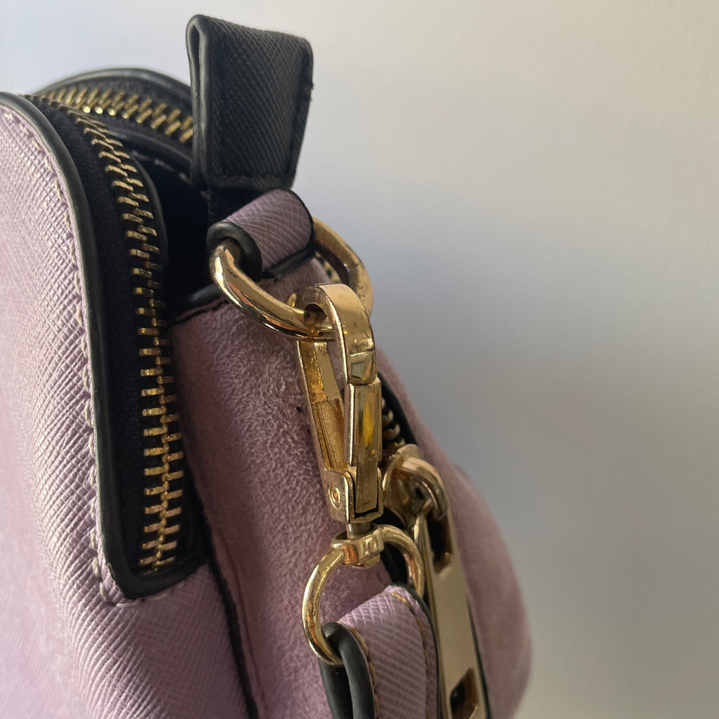 River Island Lilac Double Zip Crossbody Bag | Pre Loved |