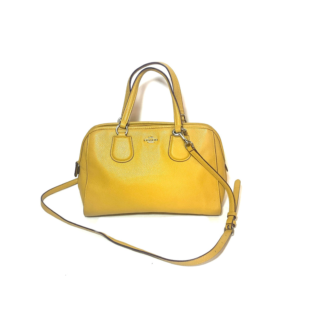 Coach Yellow Pebbled Leather Satchel | Pre Loved |