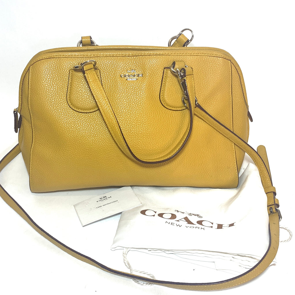 Coach Yellow Pebbled Leather Satchel | Pre Loved |