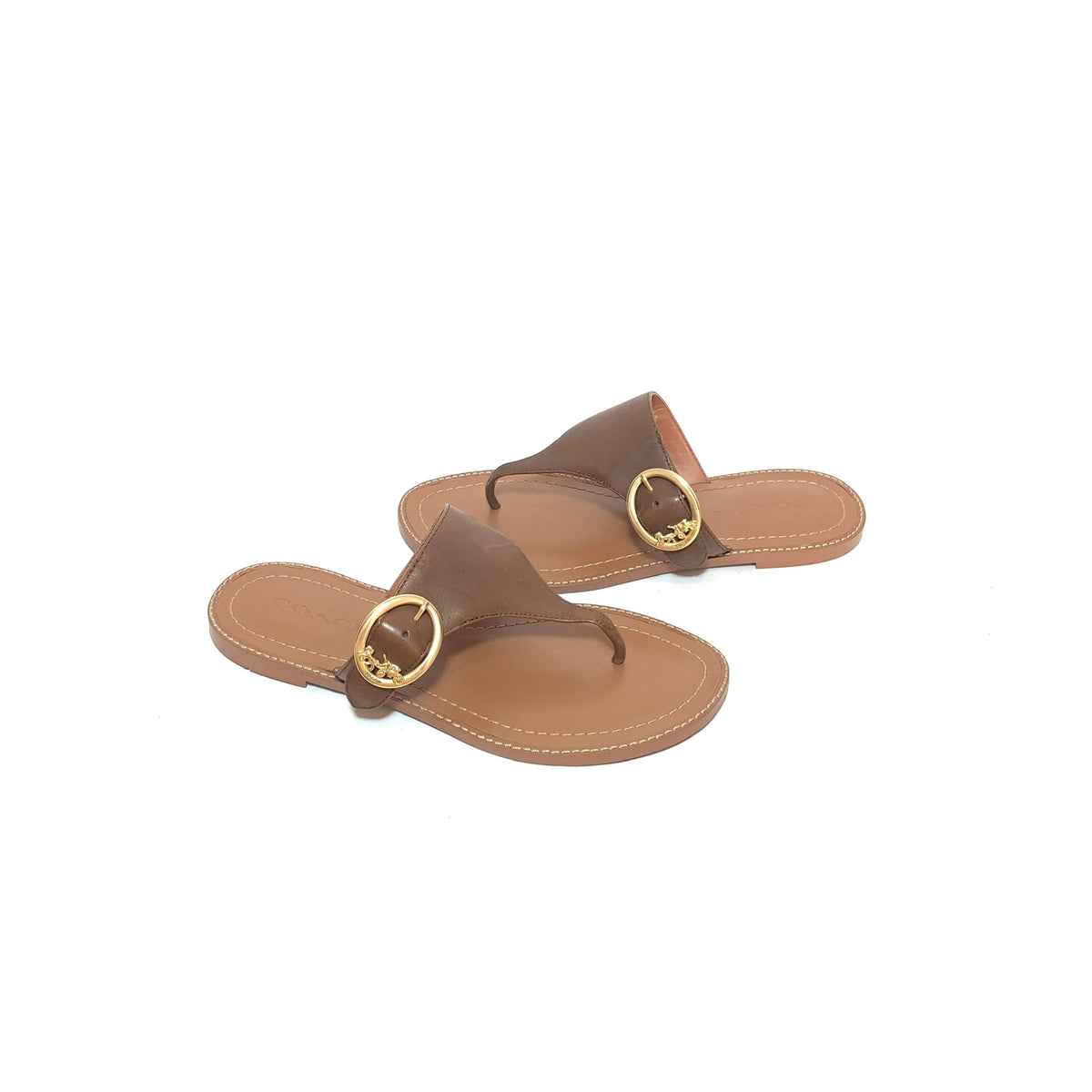 Coach tan sandals hot sale