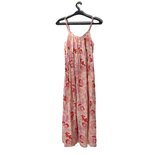 Mango Pink Sleeveless Floral Maxi Dress