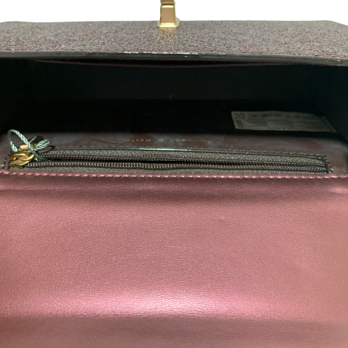 Charles & Keith Maroon Glitter Small Crossbody Bag | Brand New |