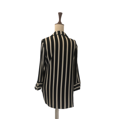 Wallis Black & White Striped Shirt | Gently Used |