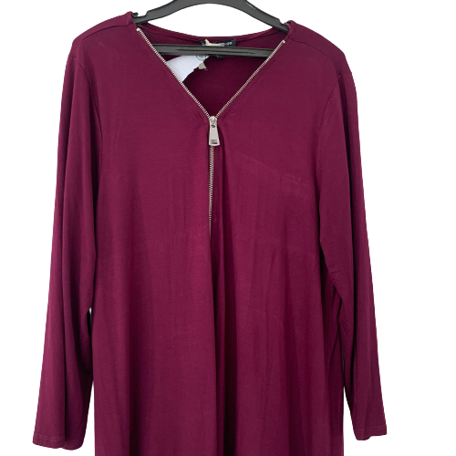 Cable and Gauge Purple Zipper Top