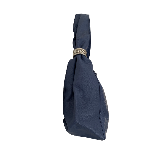 Jafferjees Blue Leather Hobo Bag | Gently Used |