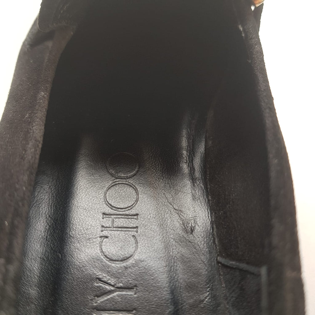 Jimmy Choo Black Suede Loafers | Pre Loved |