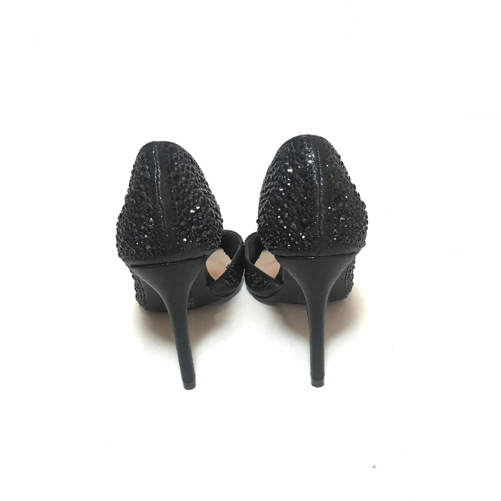 Lauren Loraine Black Rhinestone Pointed Pumps | Gently Used |