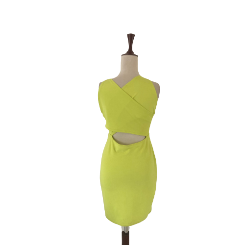 ZARA Neon Green Cut-Out Dress | Pre Loved |