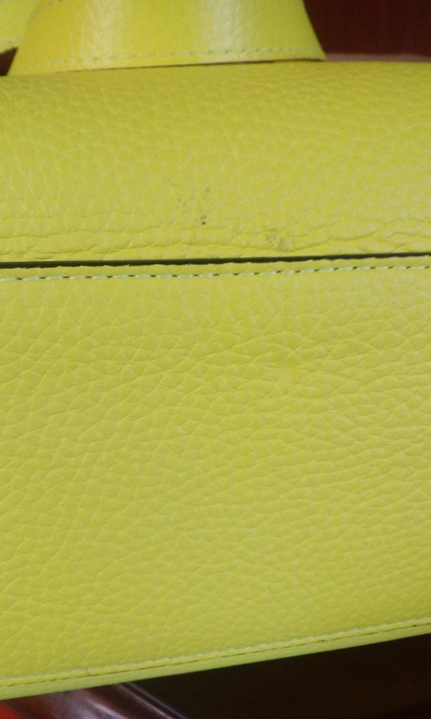 Burberry Neon Yellow Leather Remington Shopper Tote at 1stDibs