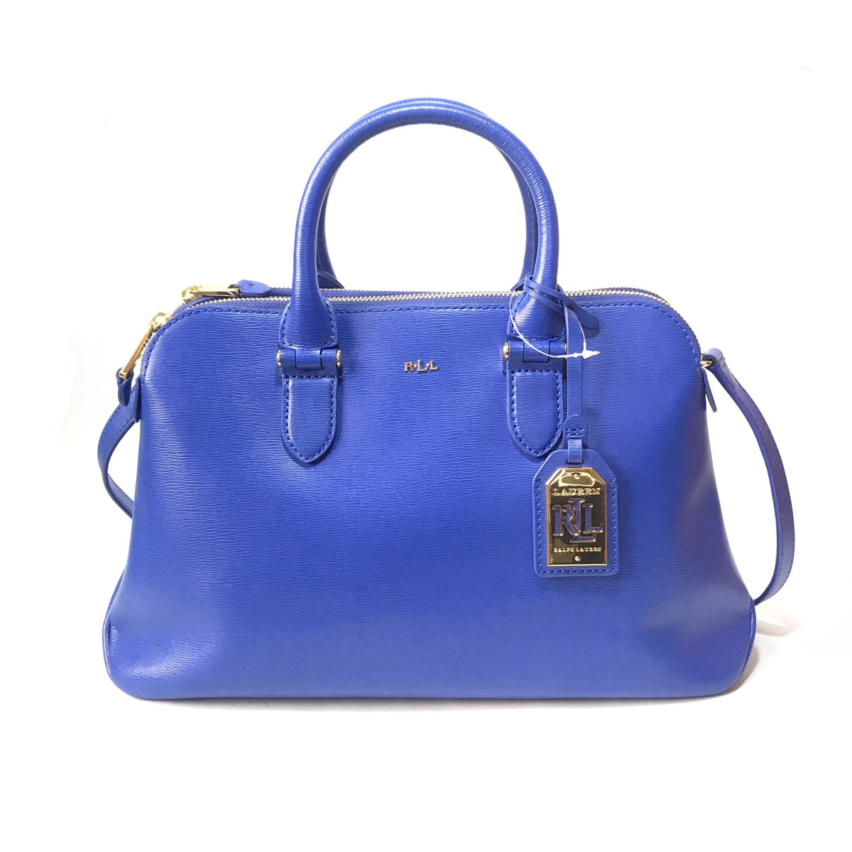 Lauren Ralph Lauren Blue Leather Tote | Brand New | | Secret Stash