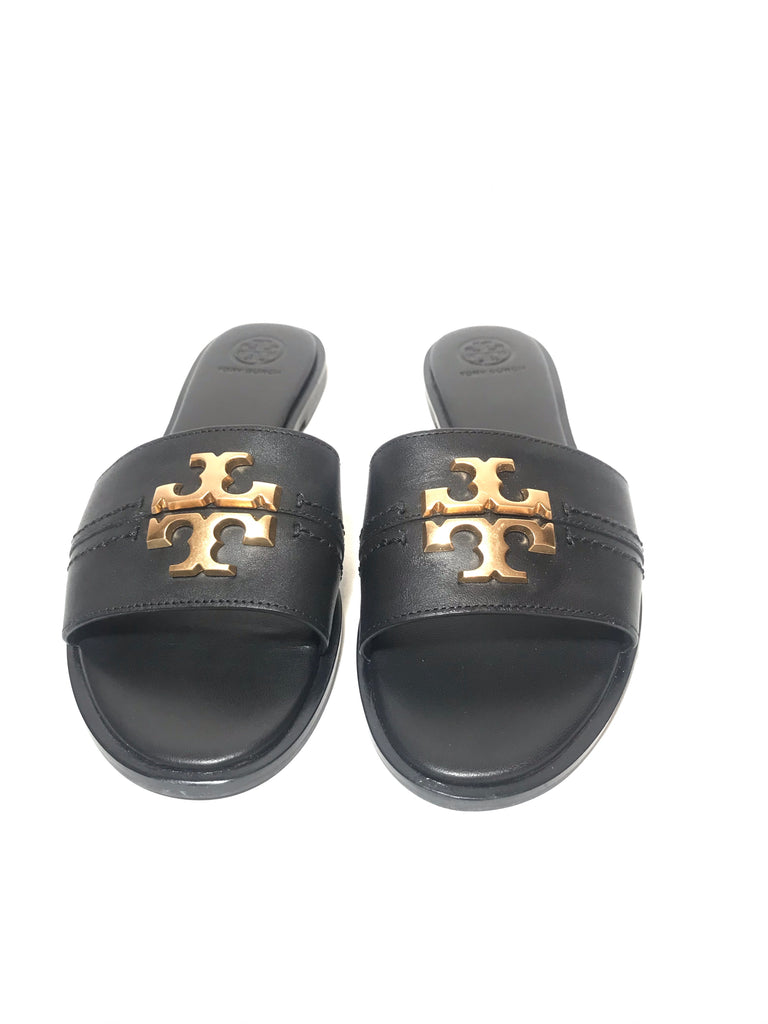 Tory Burch Black Leather Slides | Gently Used |