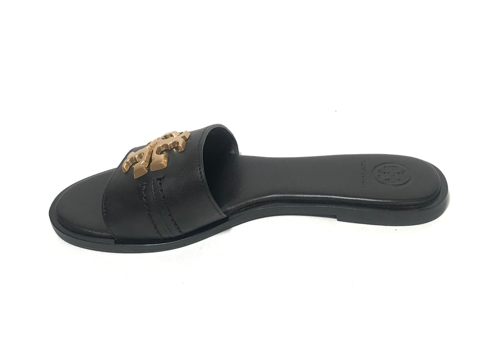 Tory Burch Black Leather Slides | Gently Used |