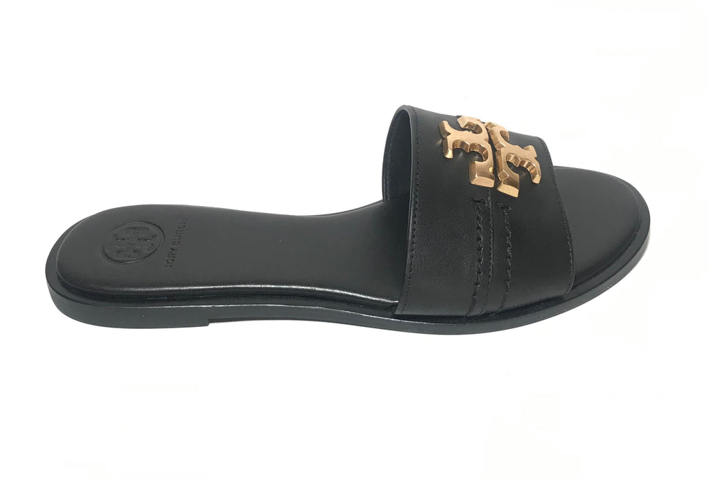 Tory Burch Black Leather Slides | Gently Used |