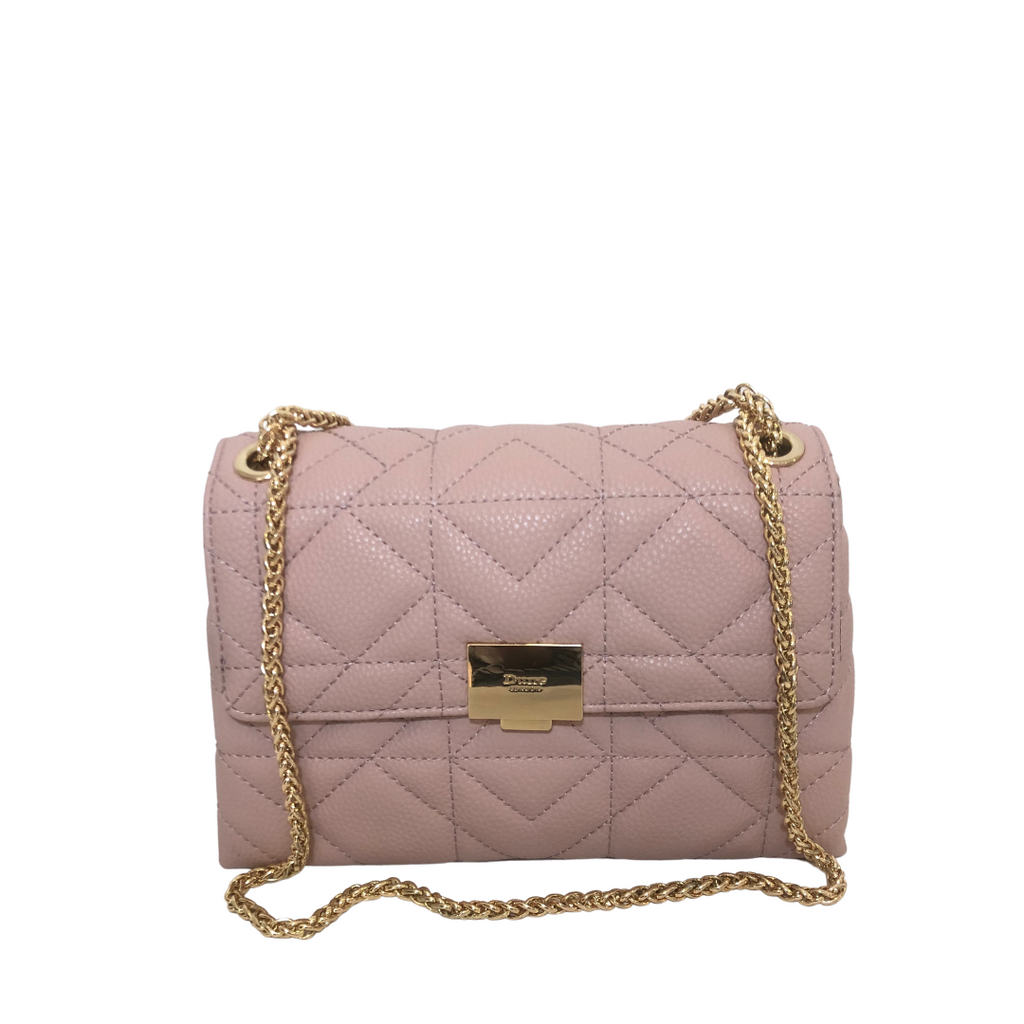 Dune Light Pink 'Evangelina' Quilted Shoulder Bag | Like New |