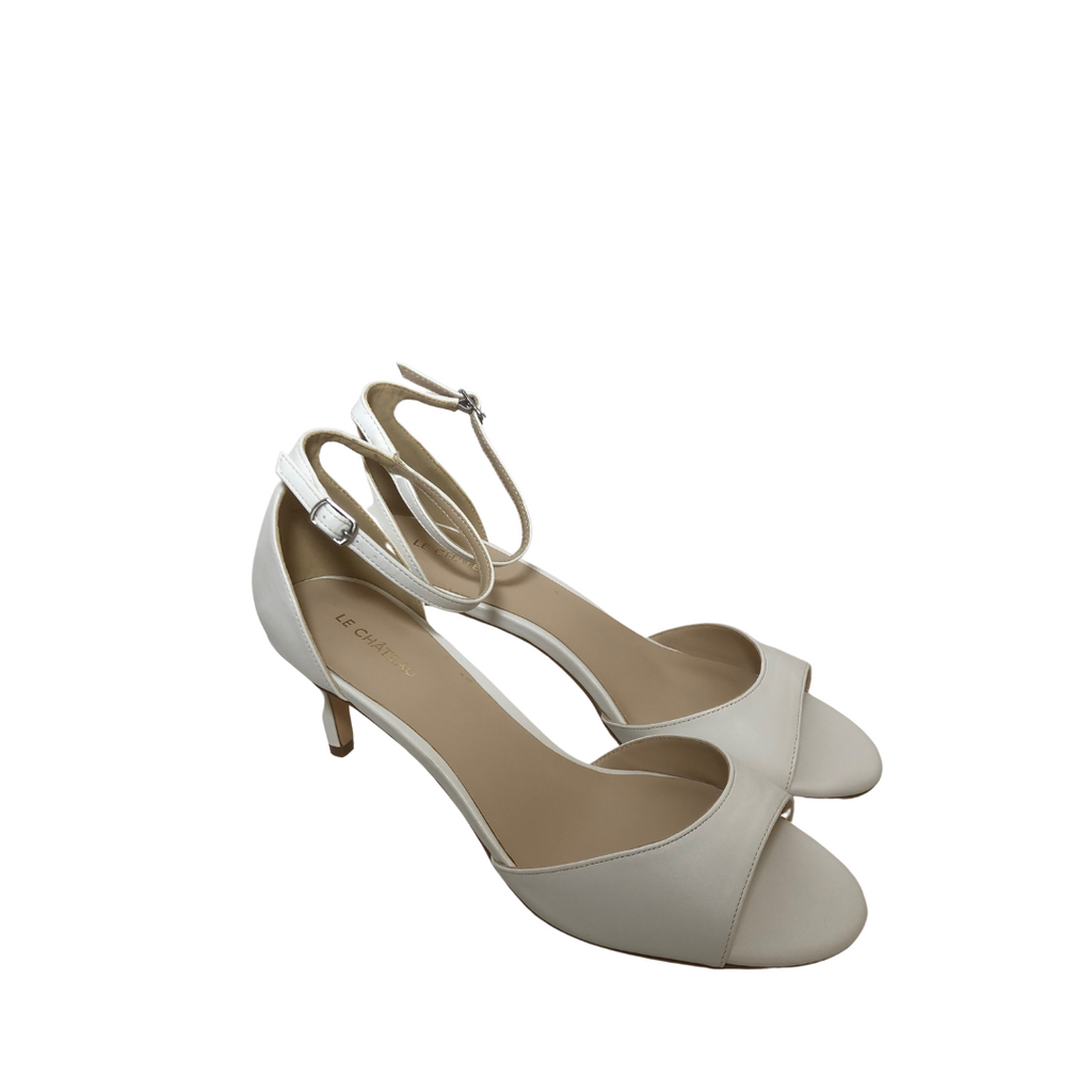 Le Chateau Ivory Heeled Sandals | Brand New |